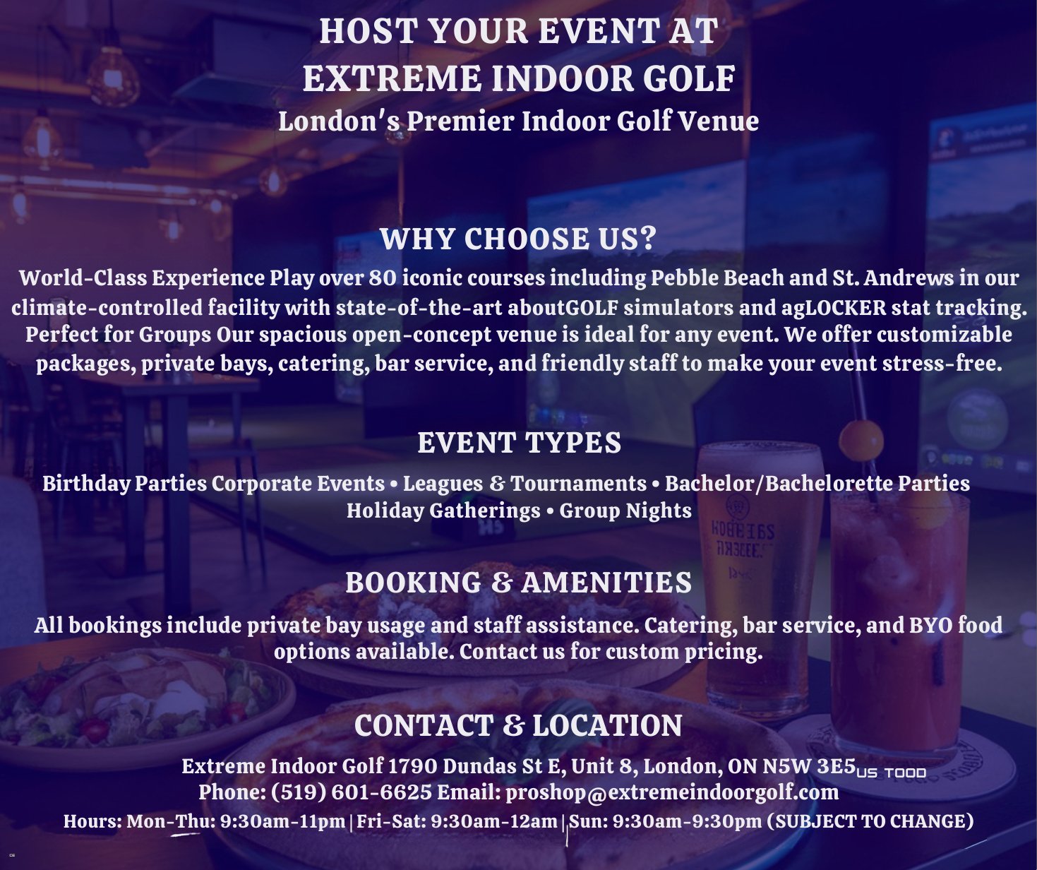 Host your event at Extreme Indoor Golf (PDF)